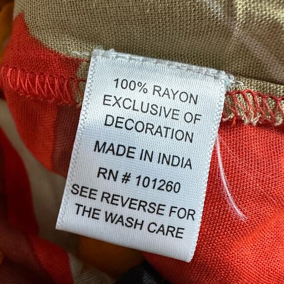 True Destinations Resort Mini Dress Vacation Hawaiian Empire Gold Studs Tropical - Picture 8 of 8